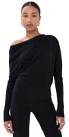 Altuzarra Paxi Off-the-shoulder Cashmere Sweater In Black