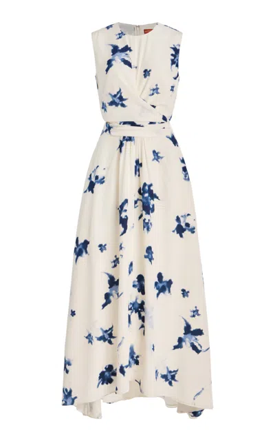 ALTUZARRA PENNY PRINTED SILK-CREPE MIDI DRESS