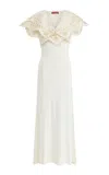 Altuzarra Penrose Embroidery-detailed Jersey Maxi Dress In White