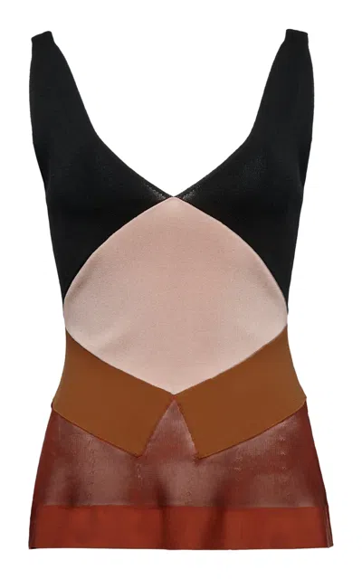 Altuzarra Percy Color-block Knit Top In Multi