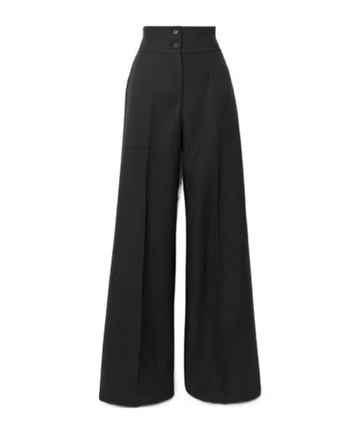 Altuzarra Pinstriped Woven Wide-leg Pants In Black