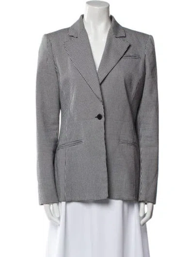 Pre-owned Altuzarra Plaid Print Blazer In Black