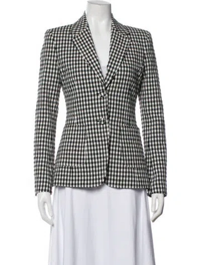 Pre-owned Altuzarra Plaid Print Blazer In Black
