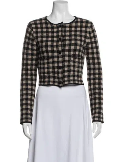 Pre-owned Altuzarra Plaid Print Jacket W/ Tags In Black