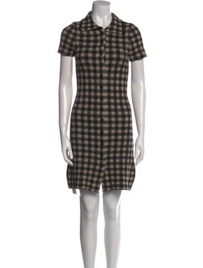 Pre-owned Altuzarra Plaid Print Knee-length Dress