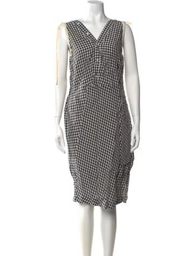Pre-owned Altuzarra Plaid Print Knee-length Dress In Black