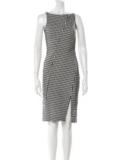 Pre-owned Altuzarra Plaid Print Knee-length Dress In Black