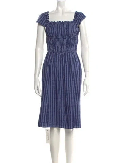 Pre-owned Altuzarra Plaid Print Knee-length Dress In Blue
