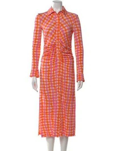 Pre-owned Altuzarra Plaid Print Midi Length Dress In Multi