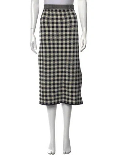 Pre-owned Altuzarra Plaid Print Midi Length Skirt In Multicolor
