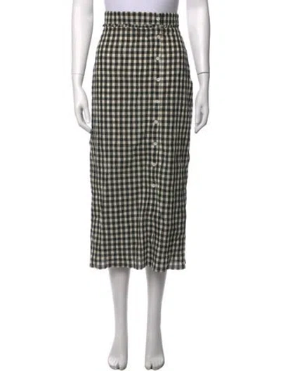 Pre-owned Altuzarra Plaid Print Midi Length Skirt In Neutrals