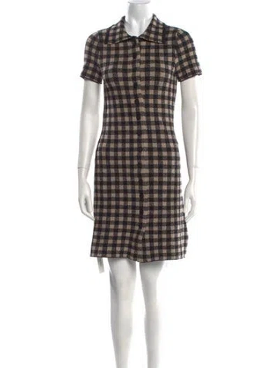 Pre-owned Altuzarra Plaid Print Mini Dress