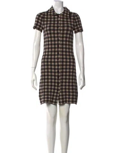 Pre-owned Altuzarra Plaid Print Mini Dress