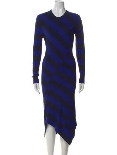 Pre-owned Altuzarra Plaid Print Mini Dress In Blue