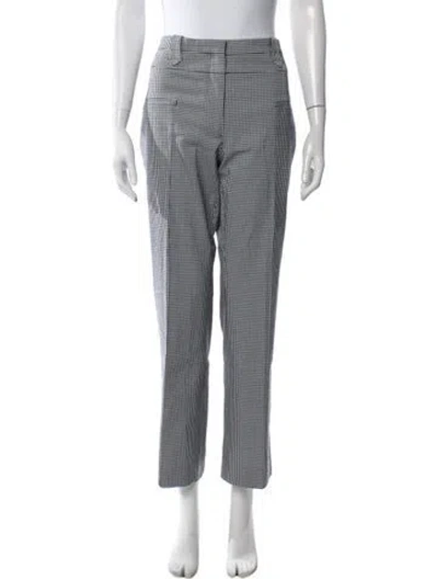 Pre-owned Altuzarra Plaid Print Straight Leg Pants In Black