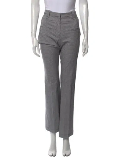 Pre-owned Altuzarra Plaid Print Wide Leg Pants In Black