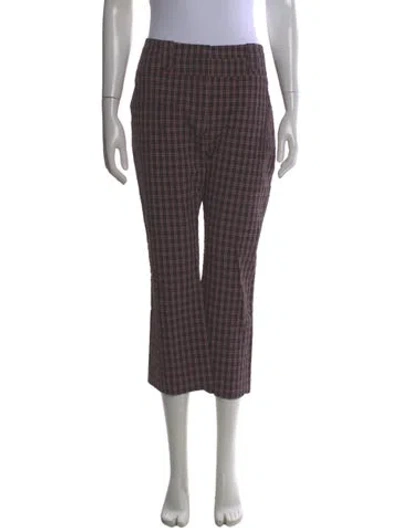 Pre-owned Altuzarra Plaid Print Wide Leg Pants In Multi