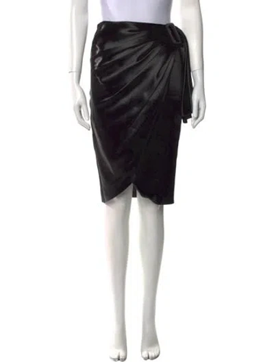 Pre-owned Altuzarra Pleated Accents Knee-length Skirt In Black