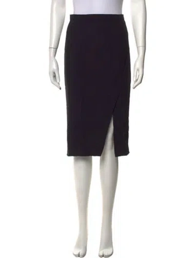 Pre-owned Altuzarra Pleated Accents Midi Length Skirt In Black