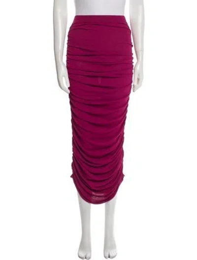 Pre-owned Altuzarra Pleated Accents Midi Length Skirt In Pink