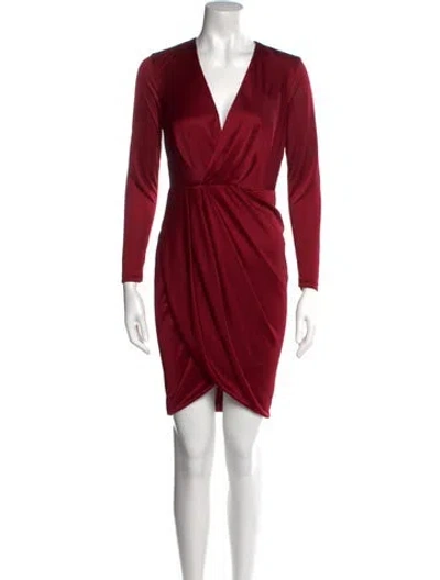 Pre-owned Altuzarra Plunge Neckline Knee-length Dress In Red