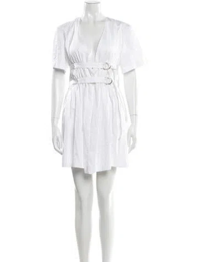 Pre-owned Altuzarra Plunge Neckline Mini Dress In White