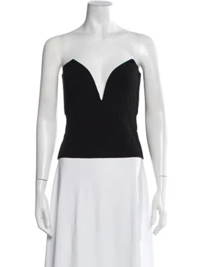 Pre-owned Altuzarra Plunge Neckline Sleeveless Top In Black