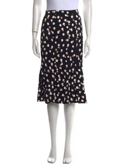 Pre-owned Altuzarra Polka Dot Print Knee-length Skirt In Black