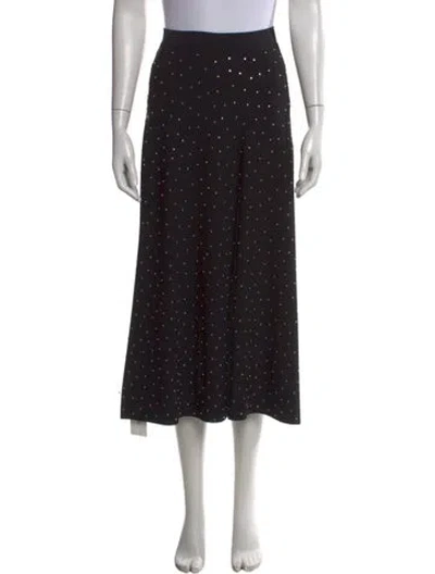 Pre-owned Altuzarra Polka Dot Print Midi Length Skirt In Black