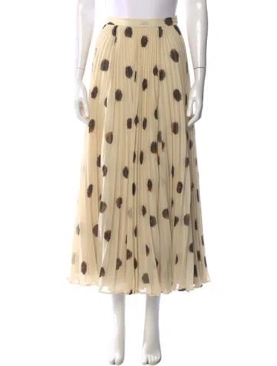 Pre-owned Altuzarra Polka Dot Print Midi Length Skirt In Neutral