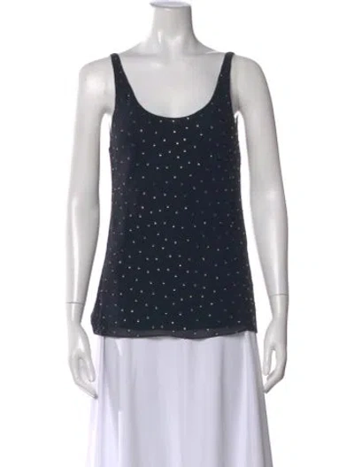 Pre-owned Altuzarra Polka Dot Print Scoop Neck Top W/ Tags In Blue
