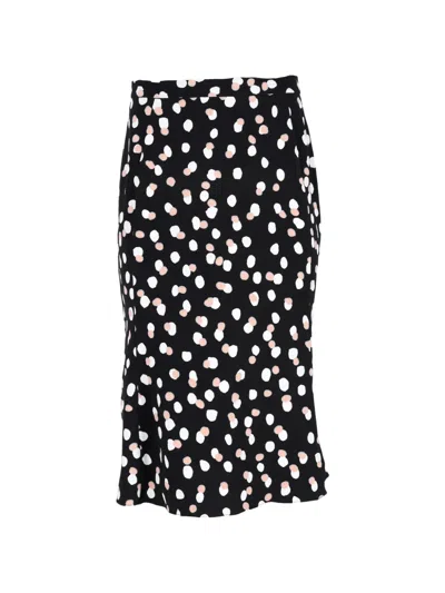 Pre-owned Altuzarra Polka-dot Midi Skirt In 黑色
