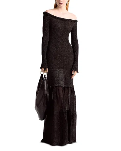Altuzarra Polly Metallic Dress In Black