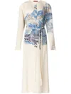 Altuzarra Poppy Printed Silk Midi Dress In 中性色