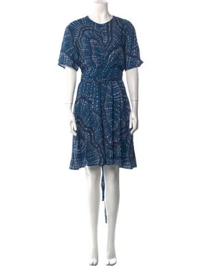 Pre-owned Altuzarra Printed Knee-length Dress In Blue