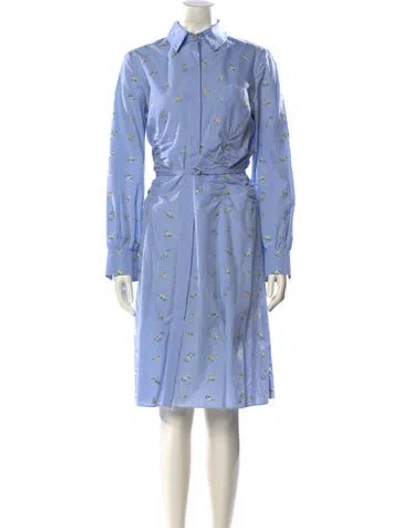 Pre-owned Altuzarra Printed Knee-length Dress In Blue