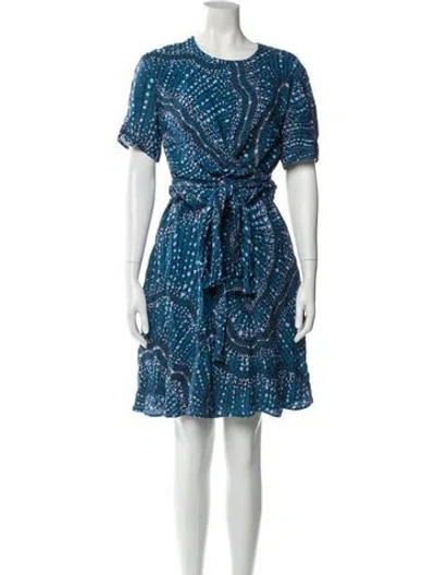 Pre-owned Altuzarra Printed Knee-length Dress In Blue