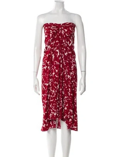 Pre-owned Altuzarra Printed Knee-length Dress In Red