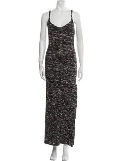 Pre-owned Altuzarra Printed Long Dress In Black