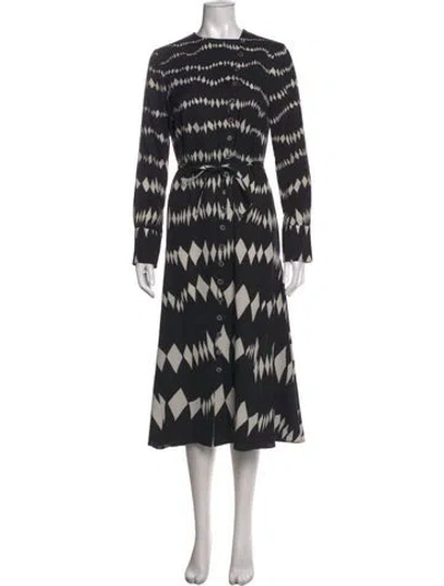 Pre-owned Altuzarra Printed Long Dress In Black
