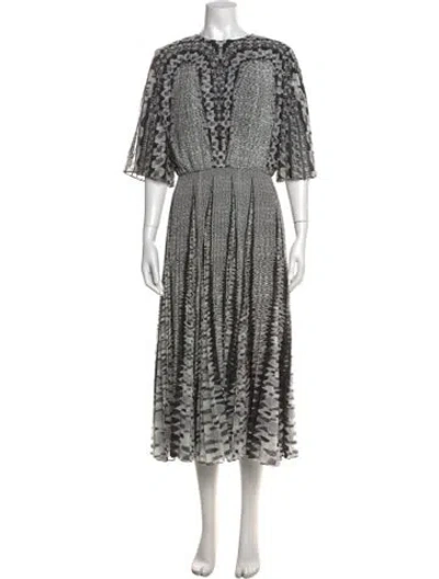 Pre-owned Altuzarra Printed Long Dress In Black/grey