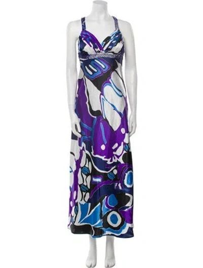 Pre-owned Altuzarra Printed Long Dress In Blue