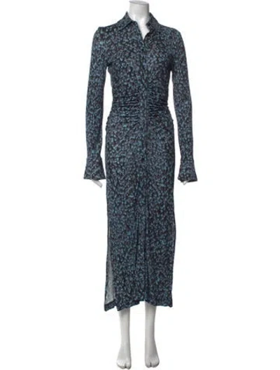 Pre-owned Altuzarra Printed Long Dress In Blue