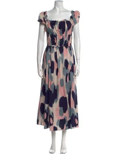 Pre-owned Altuzarra Printed Long Dress In Multi