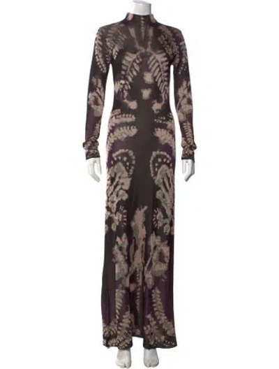 Pre-owned Altuzarra Printed Long Dress In Purple