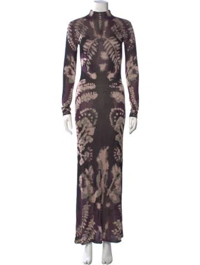 Pre-owned Altuzarra Printed Long Dress In Purple