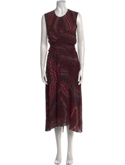 Pre-owned Altuzarra Printed Long Dress In Red