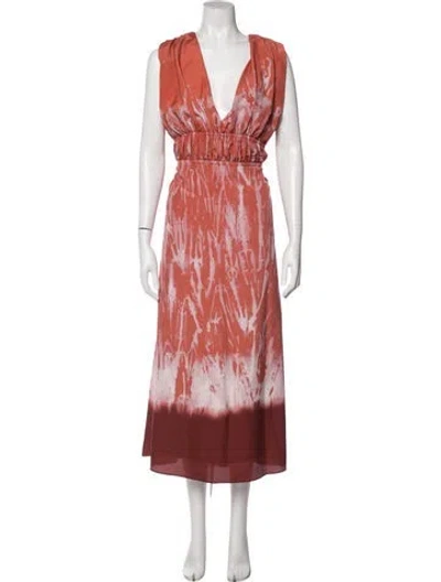 Pre-owned Altuzarra Printed Long Dress In Red