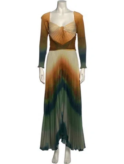 Pre-owned Altuzarra Printed Long Dress In Yellow