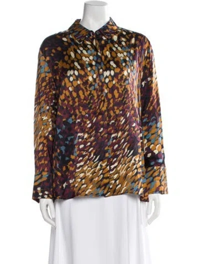 Pre-owned Altuzarra Printed Long Sleeve Blouse In Multi